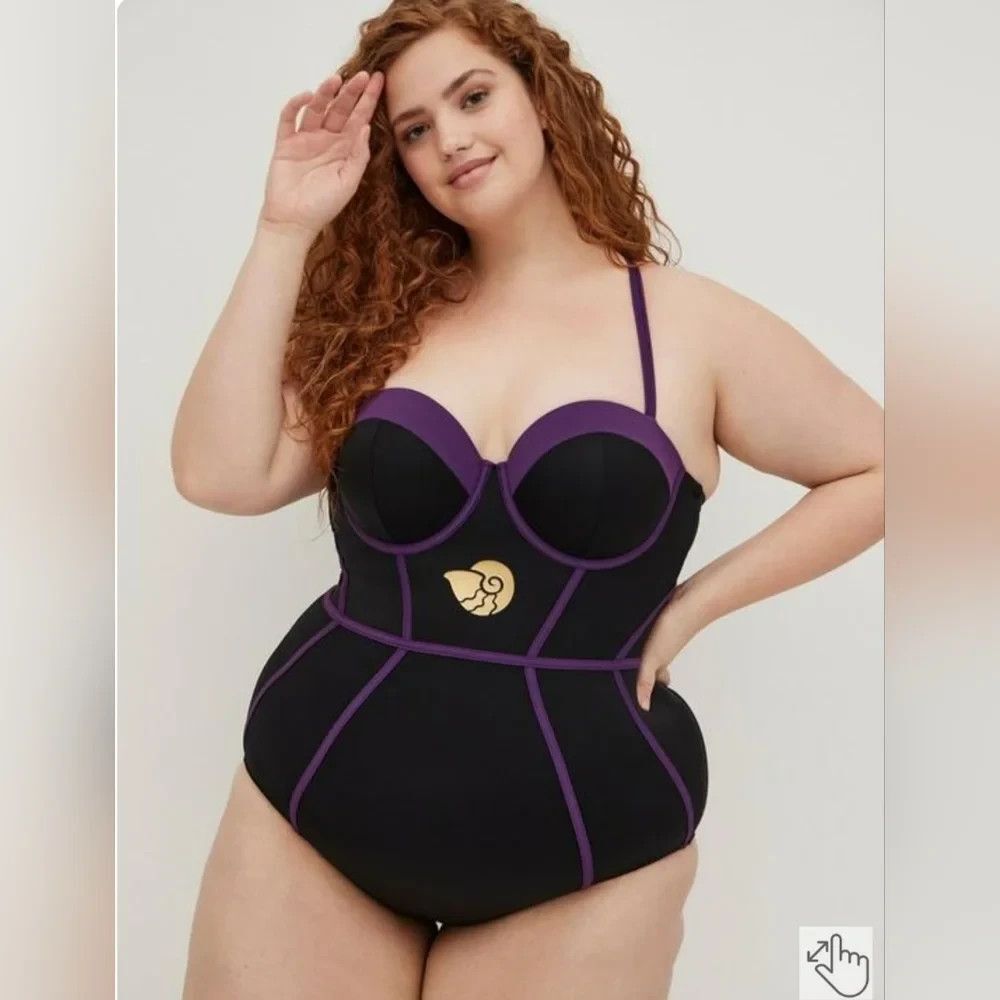 NEW RARE Torrid Ursula Smimsuit 4X plus-D/DD PLUS swim Disney Ariel